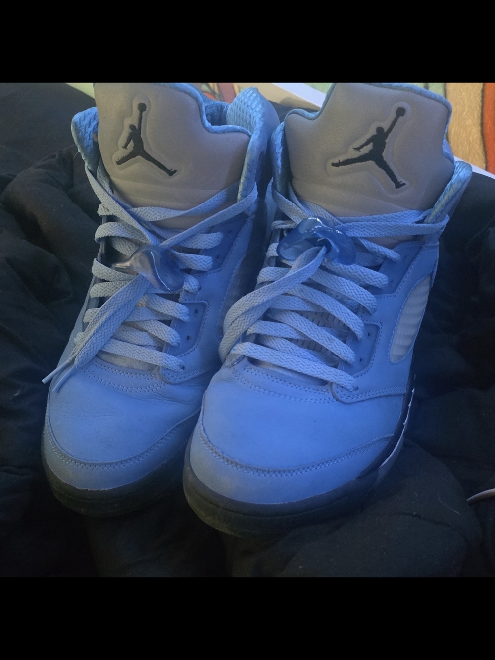 Jordan Light Blue High-Top Sneakers with Black Jumpman